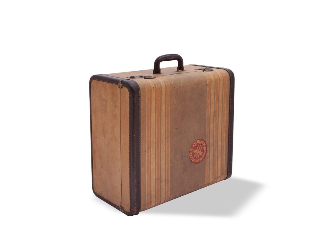 Belber Striped Suitcase