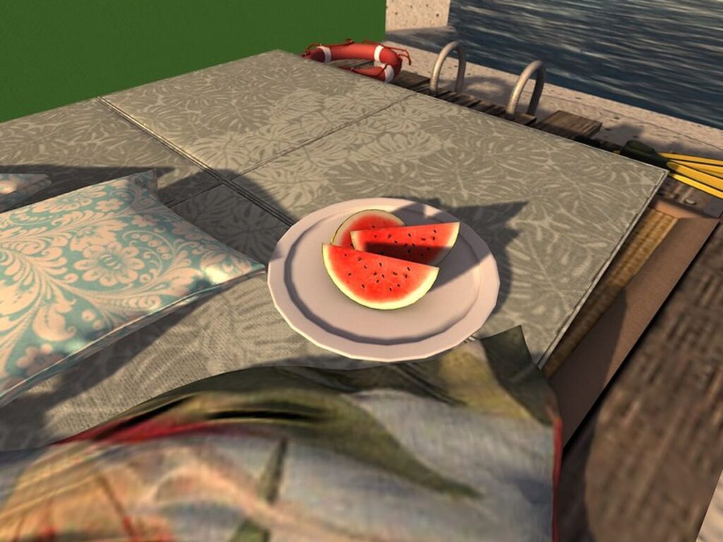 22769 ~ [bauwerk] Holiday Beach Raft WITH WATERMELON I MIGHT ADD